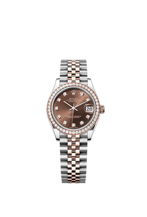 Rolex Two-Tone (RG/SS) Datejust - 31mm - Chocolate Diamond Dial - Jubilee