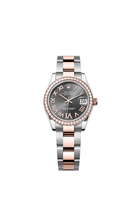 Rolex Two-Tone (RG/SS) Datejust - 31mm - Slate Diamond Dial - Oyster