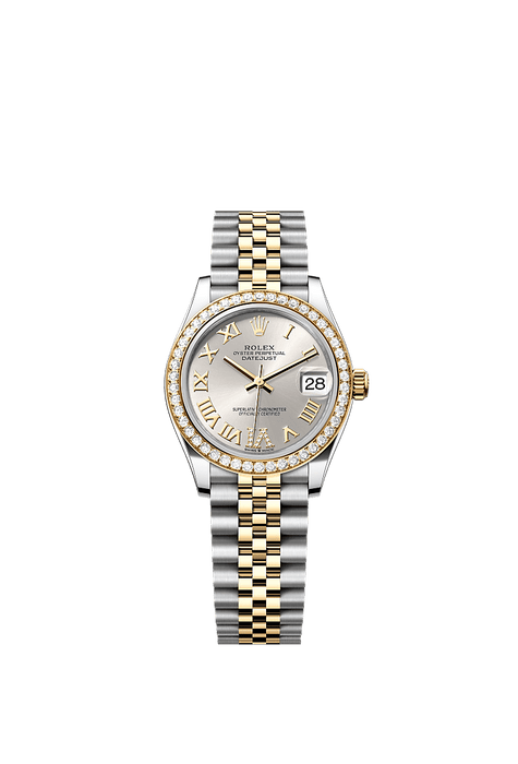 Rolex Two-Tone (YG/SS) Datejust - 31mm - Silver Diamond Dial - Jubilee