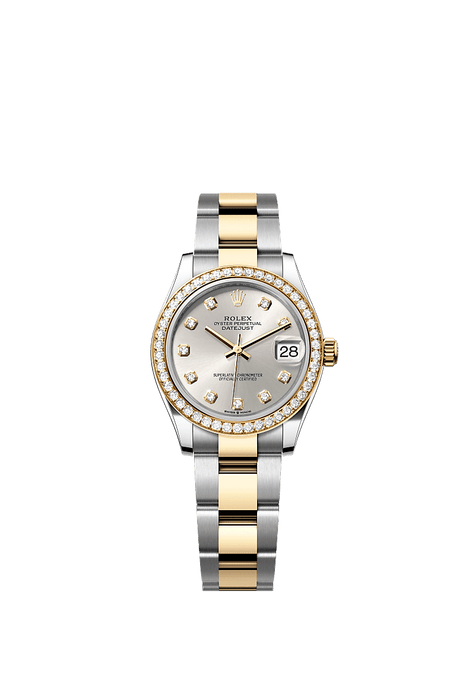 Rolex Two-Tone (YG/SS) Datejust - 31mm - Silver Diamond Dial - Oyster