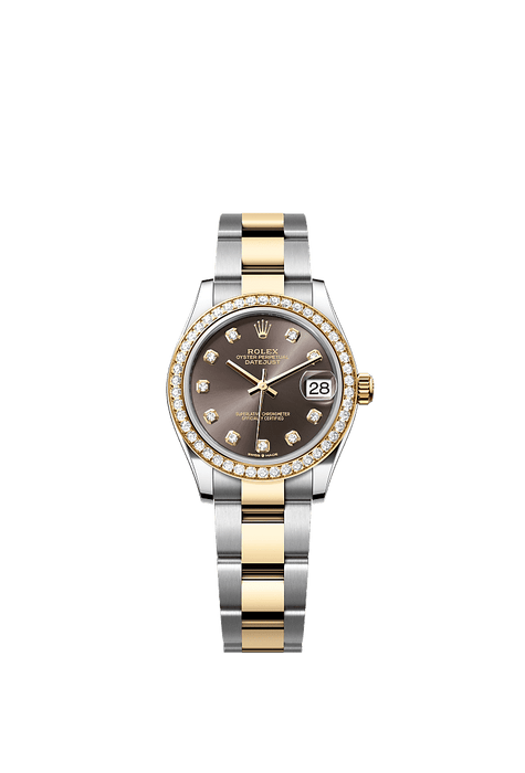 Rolex Two-Tone (YG/SS) Datejust - 31mm - Dark grey Diamond Dial - Oyster