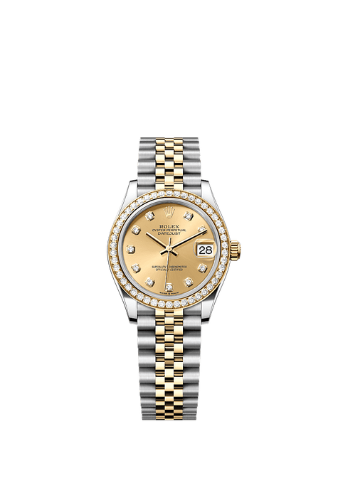 Rolex Two-Tone (YG/SS) Datejust - 31mm - Champagne-colour Diamond Dial - Jubilee