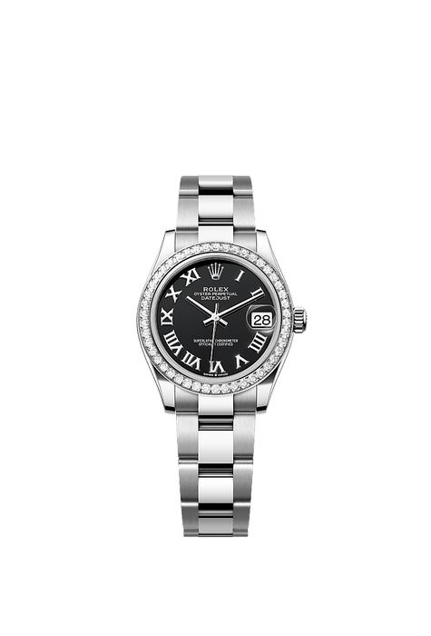 Rolex Stainless Steel Datejust - 31mm - Bright black - Oyster