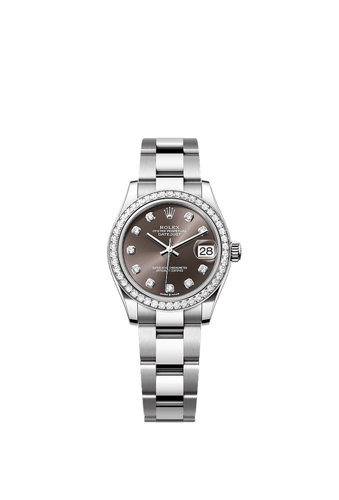 Rolex Stainless Steel Datejust - 31mm - Dark grey Diamond Dial - Oyster