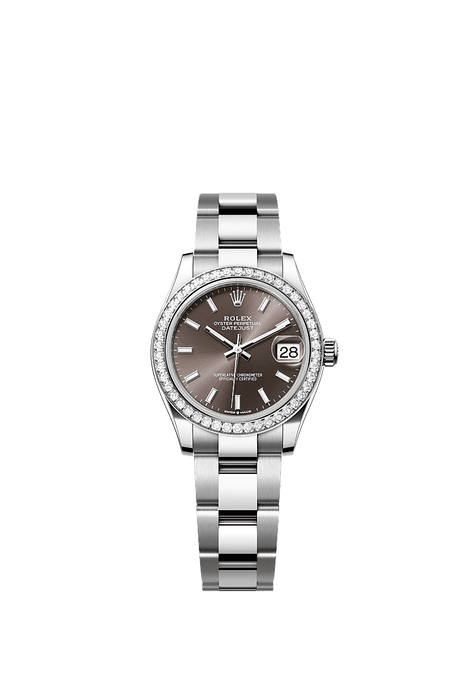 Rolex Stainless Steel Datejust - 31mm - Dark grey - Oyster