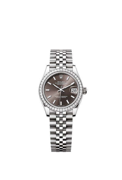 Rolex Stainless Steel Datejust - 31mm - Dark grey - Jubilee