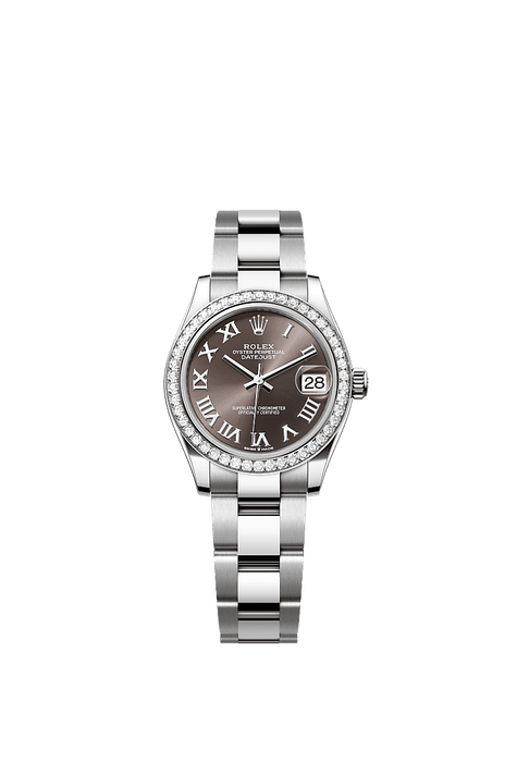 Rolex Stainless Steel Datejust - 31mm - Dark grey - Oyster