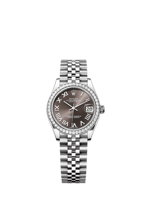 Rolex Stainless Steel Datejust - 31mm - Dark grey - Jubilee