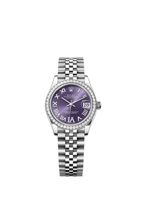 Rolex Stainless Steel Datejust - 31mm - Aubergine Diamond Dial - Jubilee