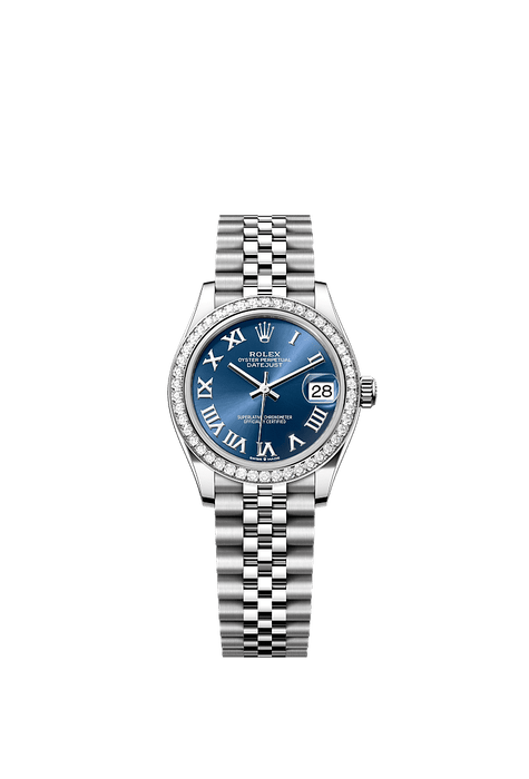 Rolex Stainless Steel Datejust - 31mm - Bright blue - Jubilee