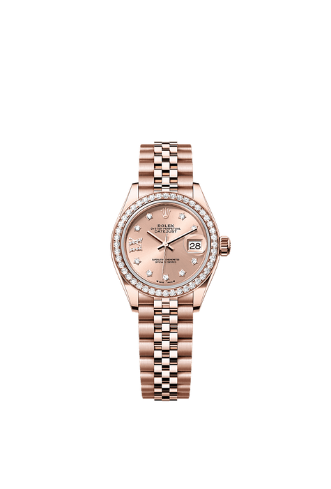 Rolex Rose Gold Datejust - 28mm - Rosé-colour Diamond Dial - Jubilee