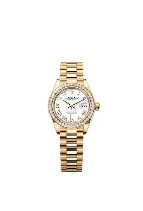 Rolex Yellow Gold Datejust - 28mm - White - President