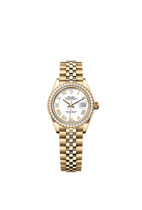 Rolex Yellow Gold Datejust - 28mm - White - Jubilee