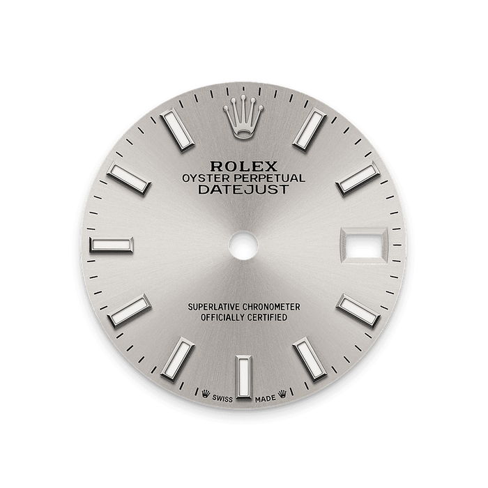 Rolex White Gold Datejust - 28mm - Silver - President