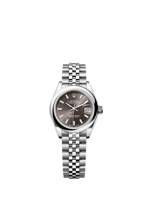 Rolex Stainless Steel Datejust - 28mm - Dark grey - Jubilee