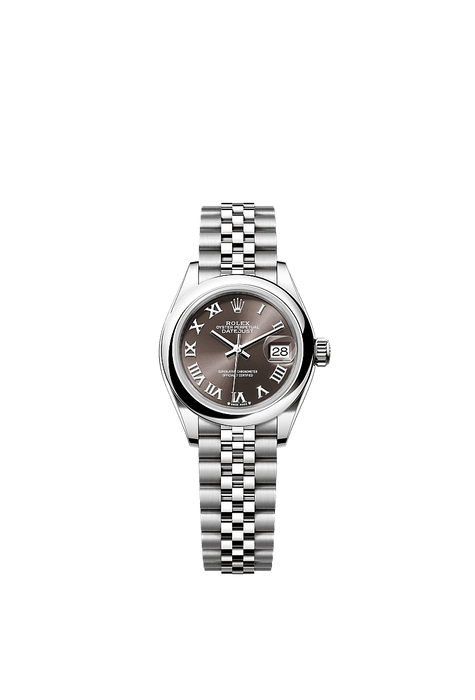 Rolex Stainless Steel Datejust - 28mm - Dark grey - Jubilee