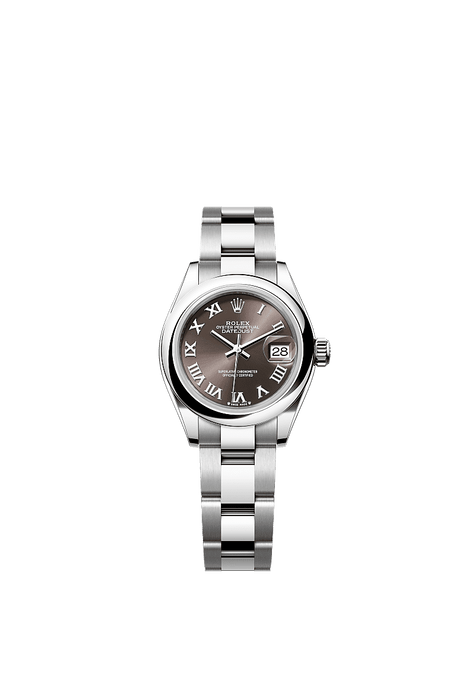 Rolex Stainless Steel Datejust - 28mm - Dark grey - Oyster