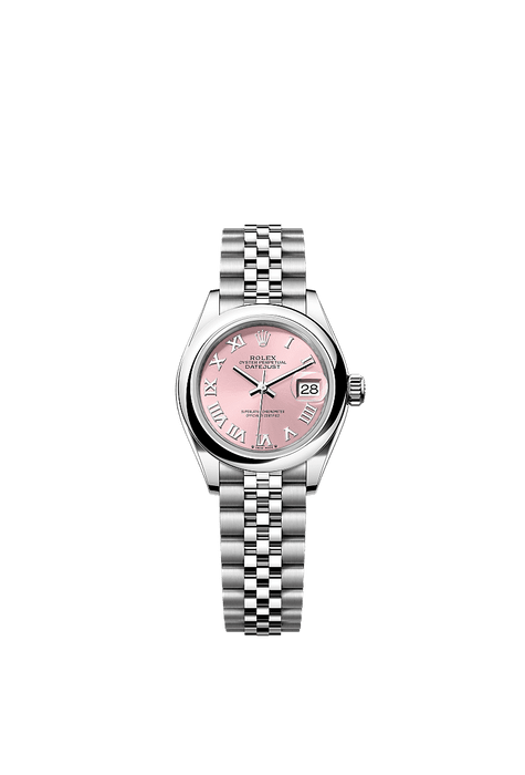 Rolex Stainless Steel Datejust - 28mm - Pink - Jubilee