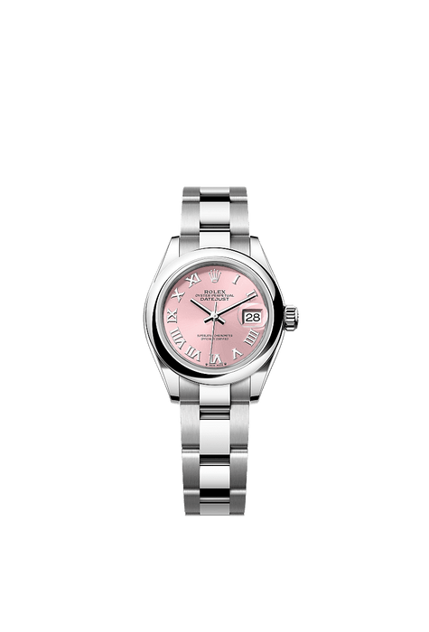 Rolex Stainless Steel Datejust - 28mm - Pink - Oyster