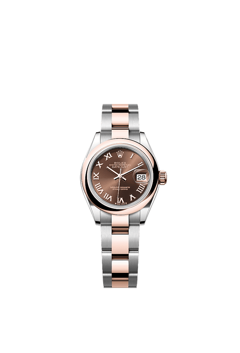 Rolex Two-Tone (RG/SS) Datejust - 28mm - Chocolate - Oyster