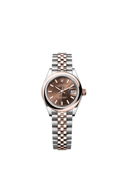 Rolex Two-Tone (RG/SS) Datejust - 28mm - Chocolate - Jubilee