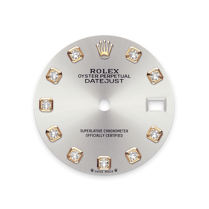 Rolex Two-Tone (YG/SS) Datejust - 28mm - Silver Diamond Dial - Oyster