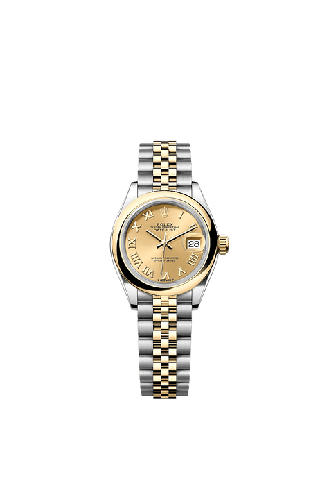 Rolex Two-Tone (YG/SS) Datejust - 28mm - Champagne-colour - Jubilee