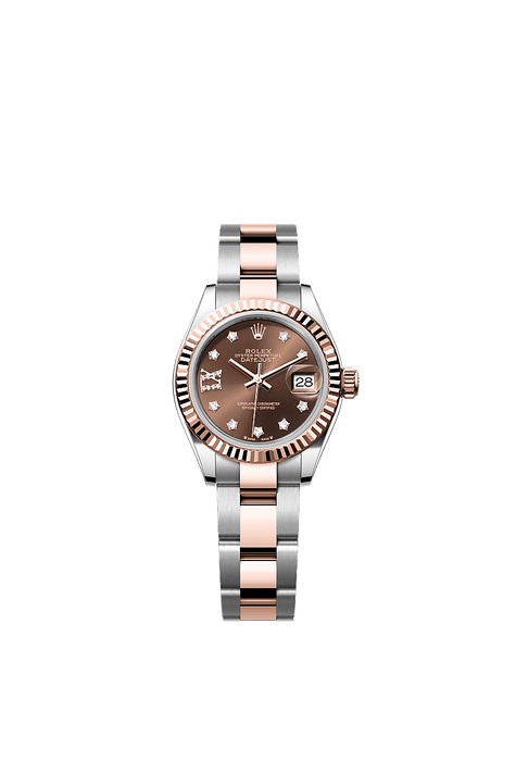 Rolex Two-Tone (RG/SS) Datejust - 28mm - Chocolate Diamond Dial - Oyster