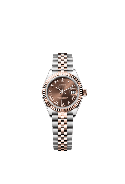 Rolex Two-Tone (RG/SS) Datejust - 28mm - Chocolate - Jubilee