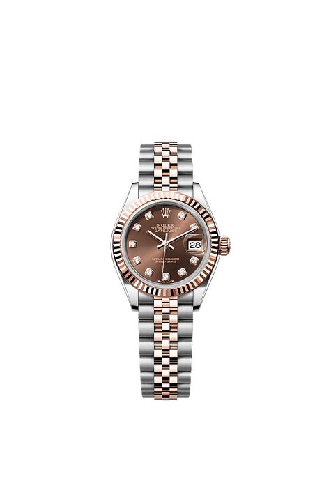 Rolex Two-Tone (RG/SS) Datejust - 28mm - Chocolate Diamond Dial - Jubilee