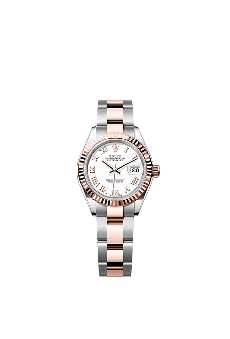 Rolex Two-Tone (RG/SS) Datejust - 28mm - White - Oyster