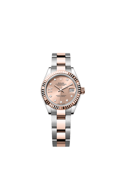 Rolex Two-Tone (RG/SS) Datejust - 28mm - Rosé-colour Diamond Dial - Oyster