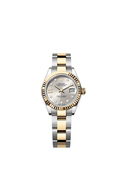 Rolex Two-Tone (YG/SS) Datejust - 28mm - Silver Diamond Dial - Oyster