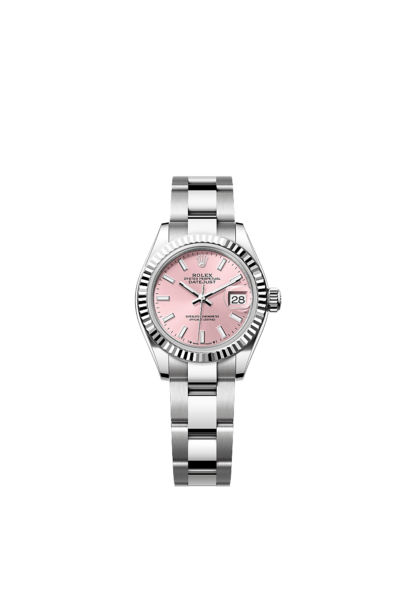 Rolex Stainless Steel Datejust - 28mm - Pink - Oyster– Ta Jewelers