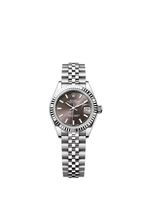 Rolex Stainless Steel Datejust - 28mm - Dark grey - Jubilee