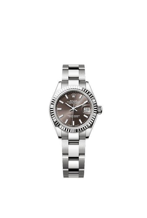 Rolex Stainless Steel Datejust - 28mm - Dark grey - Oyster