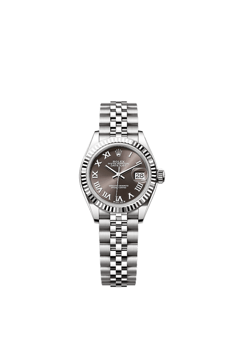 Rolex Stainless Steel Datejust - 28mm - Dark grey - Jubilee