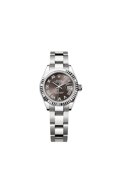 Rolex Stainless Steel Datejust - 28mm - Dark grey - Oyster