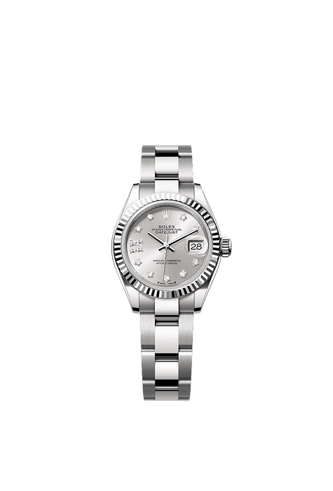 Rolex Stainless Steel Datejust - 28mm - Silver Diamond Dial - Oyster