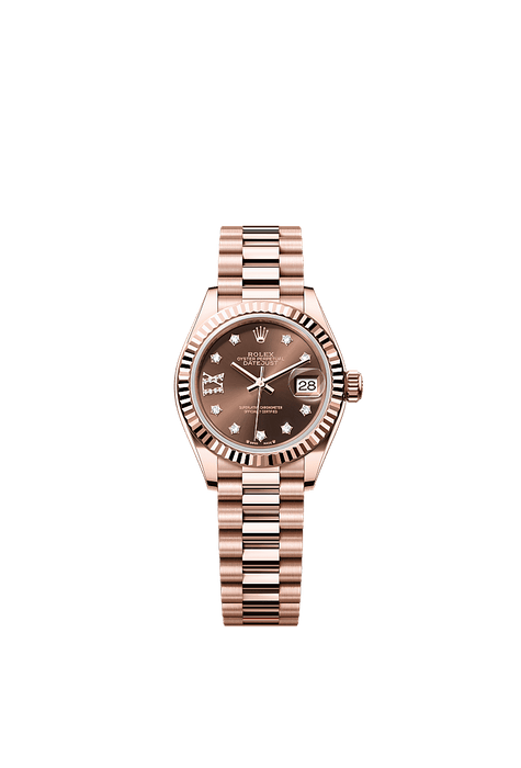 Rolex Rose Gold Datejust - 28mm - Chocolate Diamond Dial - President