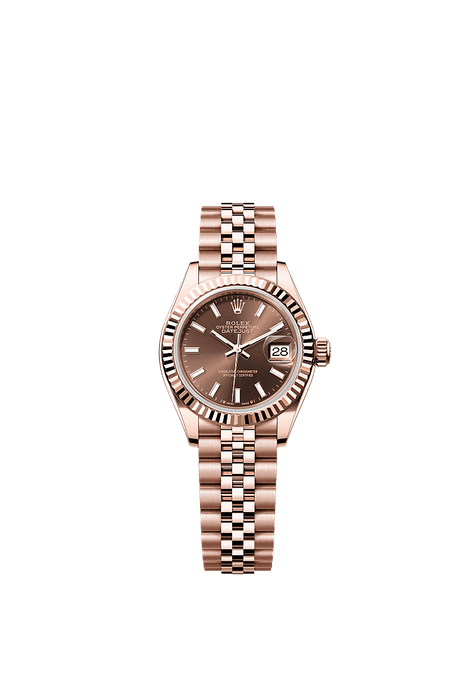 Rolex Rose Gold Datejust - 28mm - Chocolate - Jubilee