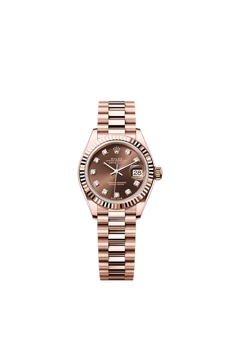 Rolex Rose Gold Datejust - 28mm - Chocolate Diamond Dial - President