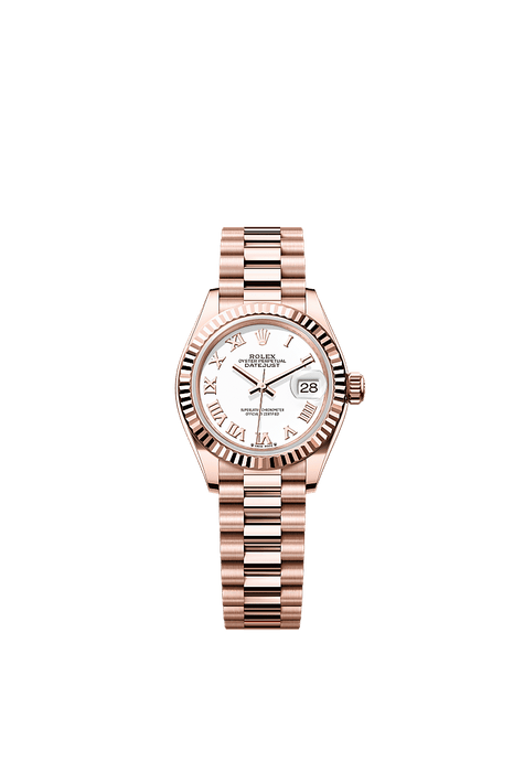 Rolex Rose Gold Datejust - 28mm - White - President