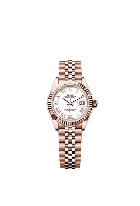 Rolex Rose Gold Datejust - 28mm - White - Jubilee