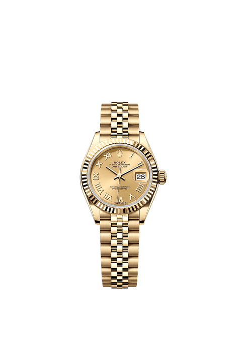 Rolex Yellow Gold Datejust - 28mm - Champagne-colour - Jubilee