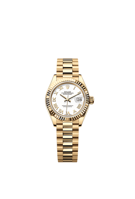 Rolex Yellow Gold Datejust - 28mm - White - President