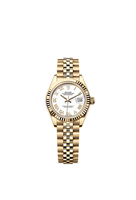 Rolex Yellow Gold Datejust - 28mm - White - Jubilee