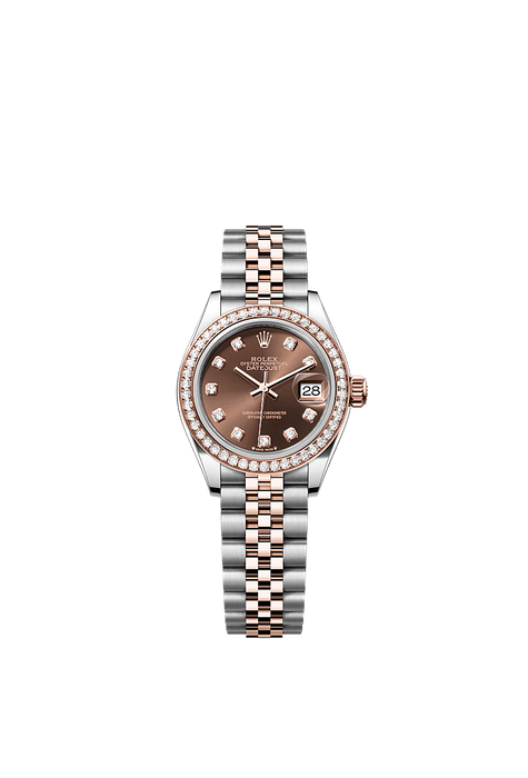 Rolex Two-Tone (RG/SS) Datejust - 28mm - Chocolate Diamond Dial - Jubilee