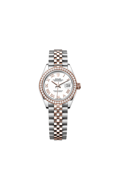 Rolex Two-Tone (RG/SS) Datejust - 28mm - White - Jubilee