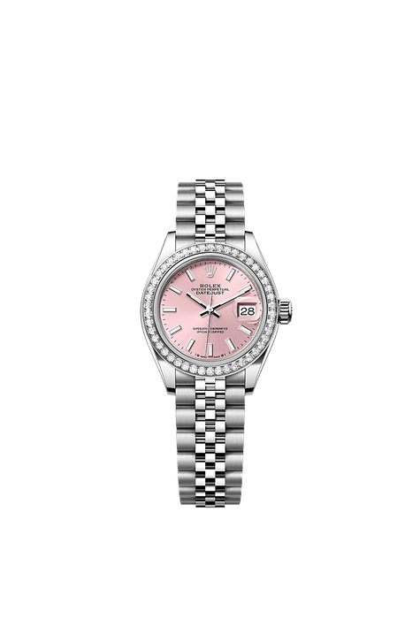 Rolex Stainless Steel Datejust - 28mm - Pink - Jubilee